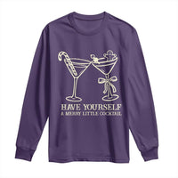 Christmas Cocktail Long Sleeve Shirt Merry Little Cocktail Espresso Martini - Wonder Print Shop
