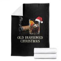 Old Fashioned Cocktail Christmas Throw Blanket Funny Bourbon Cocktail Drink - Wonder Print Shop