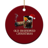 Old Fashioned Cocktail Christmas Ceramic Ornament Funny Bourbon Cocktail Drink - Wonder Print Shop