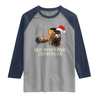 Old Fashioned Cocktail Christmas Raglan Shirt Funny Bourbon Cocktail Drink - Wonder Print Shop
