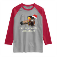 Old Fashioned Cocktail Christmas Raglan Shirt Funny Bourbon Cocktail Drink - Wonder Print Shop