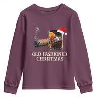 Old Fashioned Cocktail Christmas Youth Sweatshirt Funny Bourbon Cocktail Drink - Wonder Print Shop