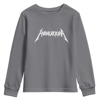 Hanukkah Heavy Metal Youth Sweatshirt Latke Party Jewish Menorah Dreidel - Wonder Print Shop