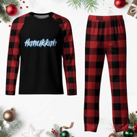 Hanukkah Heavy Metal Plaid Pajama Set Jewish Menorah Dreidel - Wonder Print Shop