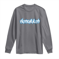 Hanukkah Heavy Metal Long Sleeve Shirt Jewish Menorah Dreidel - Wonder Print Shop