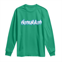 Hanukkah Heavy Metal Long Sleeve Shirt Jewish Menorah Dreidel - Wonder Print Shop