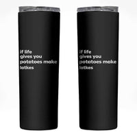Life Gives Potatoes Make Latkes Skinny Tumbler Funny Hanukkah Gift Jewish Holiday - Wonder Print Shop