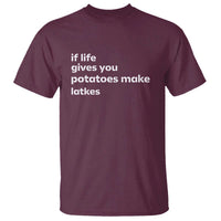 Life Gives Potatoes Make Latkes T Shirt Funny Hanukkah Gift Jewish Holiday - Wonder Print Shop