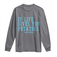 If Life Gives You Potatoes Make Latkes Long Sleeve Shirt Funny Hanukkah Gift Jewish Holiday - Wonder Print Shop