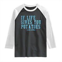 If Life Gives You Potatoes Make Latkes Raglan Shirt Funny Hanukkah Gift Jewish Holiday - Wonder Print Shop