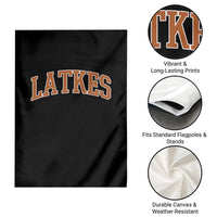 Latkes Garden Flag Funny Hanukkah Gift Jewish Holiday Food Apparel - Wonder Print Shop
