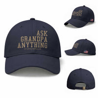 Funny Grandpa Baseball Cap Ask Grandpa Anything Fathers Day Gift