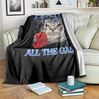 Sarcastic Cat Meme Throw Blanket I Eated All The Gas Gen Z Humor Bootleg - Wonder Print Shop