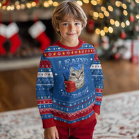 Sarcastic Cat Meme Hanukkah Ugly Sweater I Eated All The Gas Gen Z Humor Bootleg - Wonder Print Shop