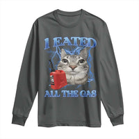 Sarcastic Cat Meme Long Sleeve Shirt I Eated All The Gas Gen Z Humor Bootleg - Wonder Print Shop