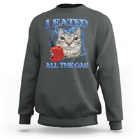 Sarcastic Cat Meme Sweatshirt I Eated All The Gas Gen Z Humor Bootleg - Wonder Print Shop