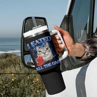 Sarcastic Cat Meme Tumbler With Handle I Eated All The Gas Gen Z Humor Bootleg - Wonder Print Shop