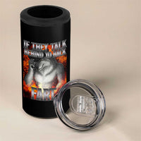 Funny Alpha Wolf 4 in 1 Can Cooler Tumbler Meme If They Talk Behind Your Back Fart Bootleg - Wonder Print Shop