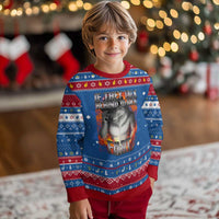 Funny Alpha Wolf Hanukkah Ugly Sweater Meme If They Talk Behind Your Back Fart Bootleg - Wonder Print Shop