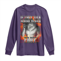 Funny Alpha Wolf Long Sleeve Shirt Meme If They Talk Behind Your Back Fart Bootleg - Wonder Print Shop
