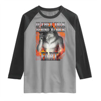 Funny Alpha Wolf Raglan Shirt Meme If They Talk Behind Your Back Fart Bootleg - Wonder Print Shop