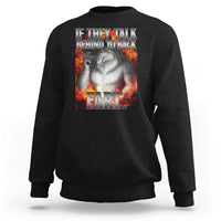 Funny Alpha Wolf Sweatshirt Meme If They Talk Behind Your Back Fart Bootleg - Wonder Print Shop