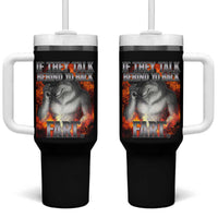 Funny Alpha Wolf Tumbler With Handle Meme If They Talk Behind Your Back Fart Bootleg - Wonder Print Shop