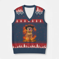 Peanut Goop Meme V-Neck Knit Sweater Vest Funny Bungulator - Wonder Print Shop