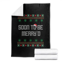 Soon To Be Merry'd Christmas Throw Blanket Engaged Couple Matching - Wonder Print Shop