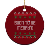 Soon To Be Merry'd Christmas Ceramic Ornament Engaged Couple Matching - Wonder Print Shop