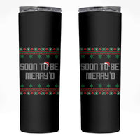 Soon To Be Merry'd Christmas Skinny Tumbler Engaged Couple Matching - Wonder Print Shop