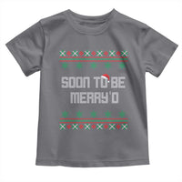 Soon To Be Merry'd Christmas Toddler T Shirt Engaged Couple Matching - Wonder Print Shop