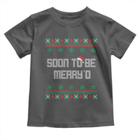 Soon To Be Merry'd Christmas Toddler T Shirt Engaged Couple Matching - Wonder Print Shop