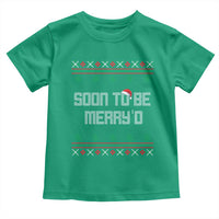 Soon To Be Merry'd Christmas Toddler T Shirt Engaged Couple Matching - Wonder Print Shop