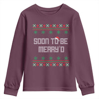 Soon To Be Merry'd Christmas Youth Sweatshirt Engaged Couple Matching - Wonder Print Shop
