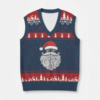 67 Xmas Santa V-Neck Knit Sweater Vest 6 7 Meme Pajamas Holiday Gen Alpha Slang Teen - Wonder Print Shop