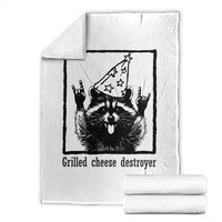 Vintage Raccoon Throw Blanket Retro Silly Trash Panda Meme - Wonder Print Shop