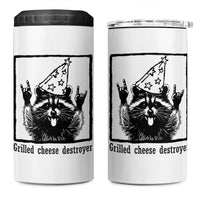 Vintage Raccoon 4 in 1 Can Cooler Tumbler Retro Silly Trash Panda Meme - Wonder Print Shop
