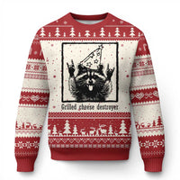 Vintage Raccoon Ugly Christmas Sweater Retro Silly Trash Panda Meme - Wonder Print Shop