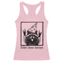 Vintage Raccoon Racerback Tank Top Retro Silly Trash Panda Meme - Wonder Print Shop