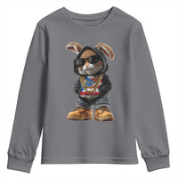 Bunny Puerto Rican Flag Youth Sweatshirt Puerto Rican Taino Boricua Vibes