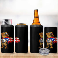 Coqui Frog Puerto Rico Flag 4 in 1 Can Cooler Tumbler Puerto Rican Taino Boricua Vibes