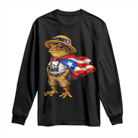 Coqui Frog Puerto Rico Flag Long Sleeve Shirt Puerto Rican Taino Boricua Vibes