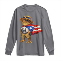 Coqui Frog Puerto Rico Flag Long Sleeve Shirt Puerto Rican Taino Boricua Vibes