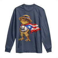 Coqui Frog Puerto Rico Flag Long Sleeve Shirt Puerto Rican Taino Boricua Vibes
