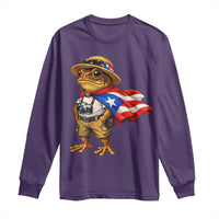 Coqui Frog Puerto Rico Flag Long Sleeve Shirt Puerto Rican Taino Boricua Vibes
