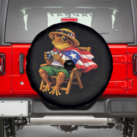 Funny Coqui Frog Puerto Rico Flag Spare Tire Cover Puerto Rican Taino Boricua Hispanic
