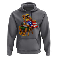 Funny Coqui Frog Puerto Rico Flag Hoodie Puerto Rican Taino Boricua Hispanic