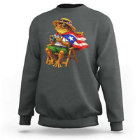 Funny Coqui Frog Puerto Rico Flag Sweatshirt Puerto Rican Taino Boricua Hispanic