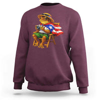 Funny Coqui Frog Puerto Rico Flag Sweatshirt Puerto Rican Taino Boricua Hispanic